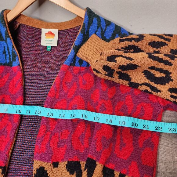 FARM Rio Multicolor Leopard Print Cardigan - Picture 11 of 13